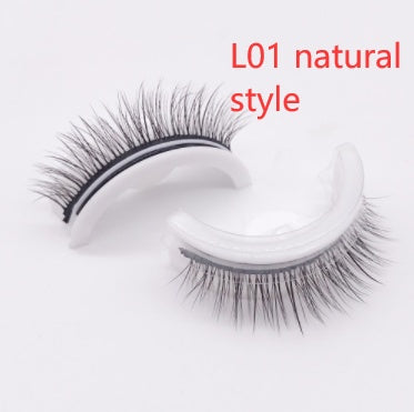 Reusable 3D Mink Lashes - Natural False Eyelashes Self Adhesive Glue Free Makeup Eyelash