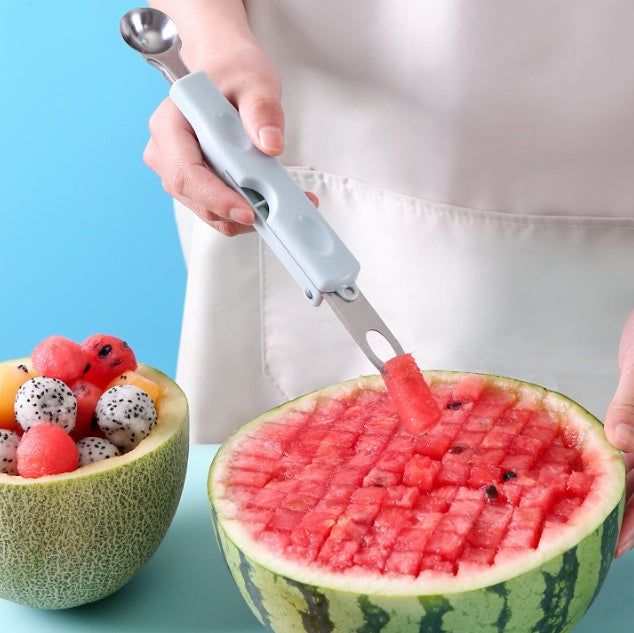 Stainless Steel Multifunctional 3-in-1 Watermelon Ball Digger & Fruit Slicer Tool! Stainless Steel Multifunctional Digging Spoon - JumoShop