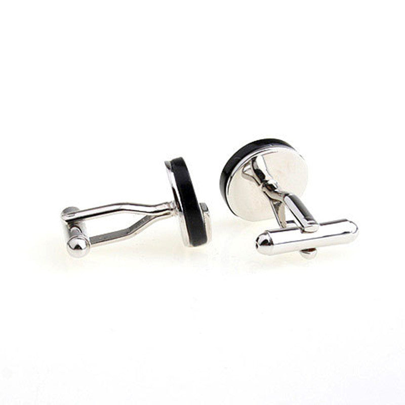 Men's Fashion Round Black Onyx Cufflinks – Sleek & Sophisticated Style! Men's Fashion Round Black Onyx Cufflinks Black Cufflinks Classic Cufflinks - JumoShop