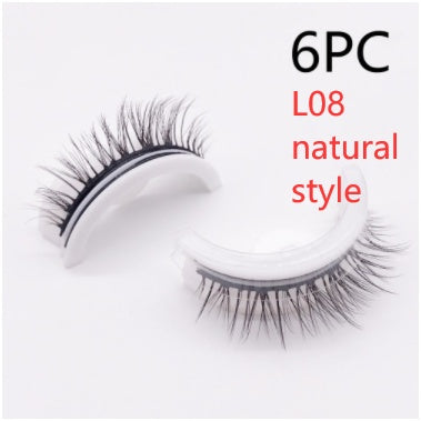 Reusable 3D Mink Lashes - Natural False Eyelashes Self Adhesive Glue Free Makeup Eyelash