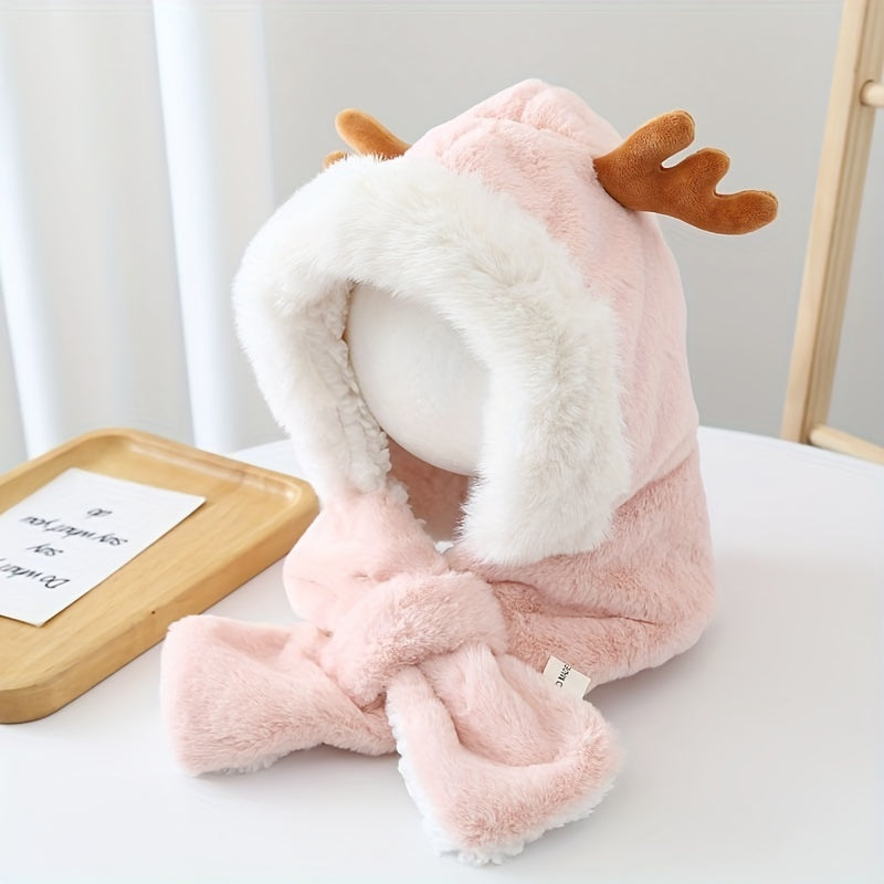 Cute Deer Plush Rabbit Ear Head Warmer