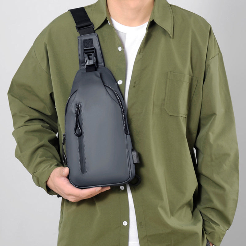 Black Sling Crossbody Backpack - Shoulder Bag For Men
