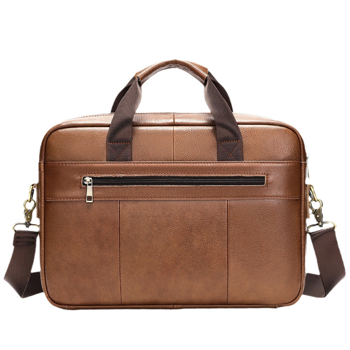Men's Official Document Leather Bag - Casual Computer Bag Shoulder Crossbody