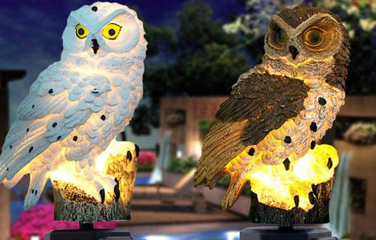Outdoor Solar Owl Garden Light - Outdoor LED Lawn Lamp For Garden Decoration Waterproof Christmas Lights Outdoor Solar Lamp Post