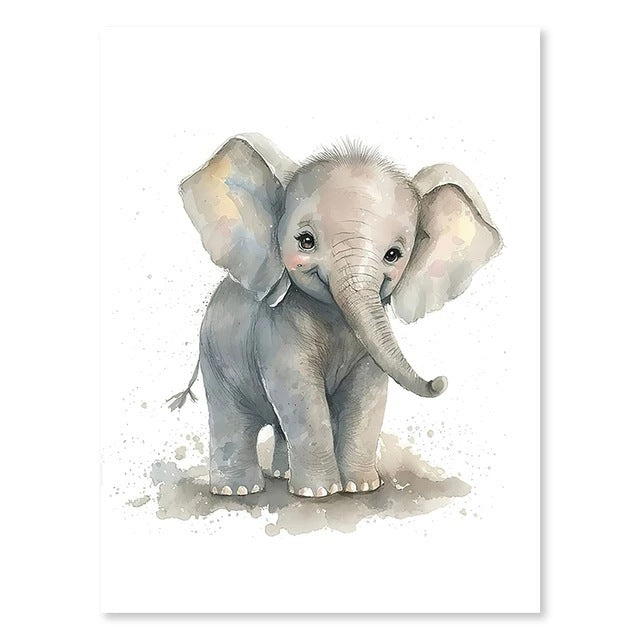 Cute Bedroom Animal inspired Wall Art – Frameless Canvas Hanging Painting! - JumoShop