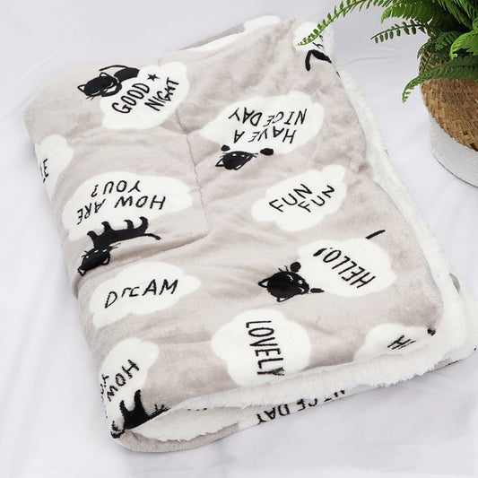 Pet Cotton Pad Thickened  Blanket - To Keep Dogs And Cats Warm