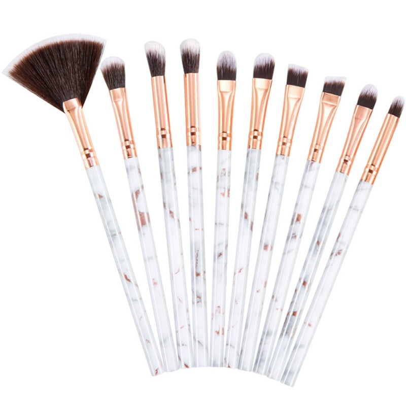 10 Marble Makeup Brush Sets - Beauty Tools, Blush, Eye shadow, Face modification
