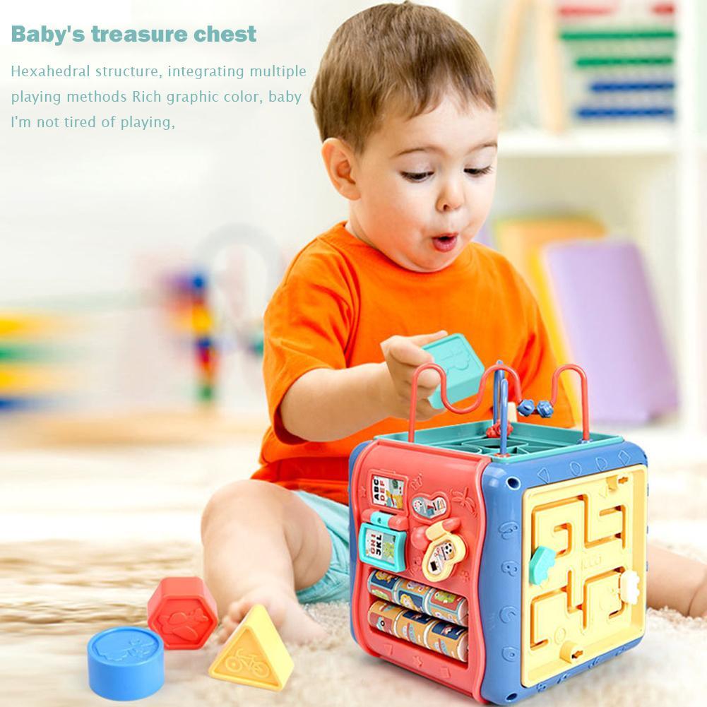 6-in-1 Montessori Learning Cube – The Ultimate Educational Toy for Curious Kids! Baby hexahedron educational toys - JumoShop