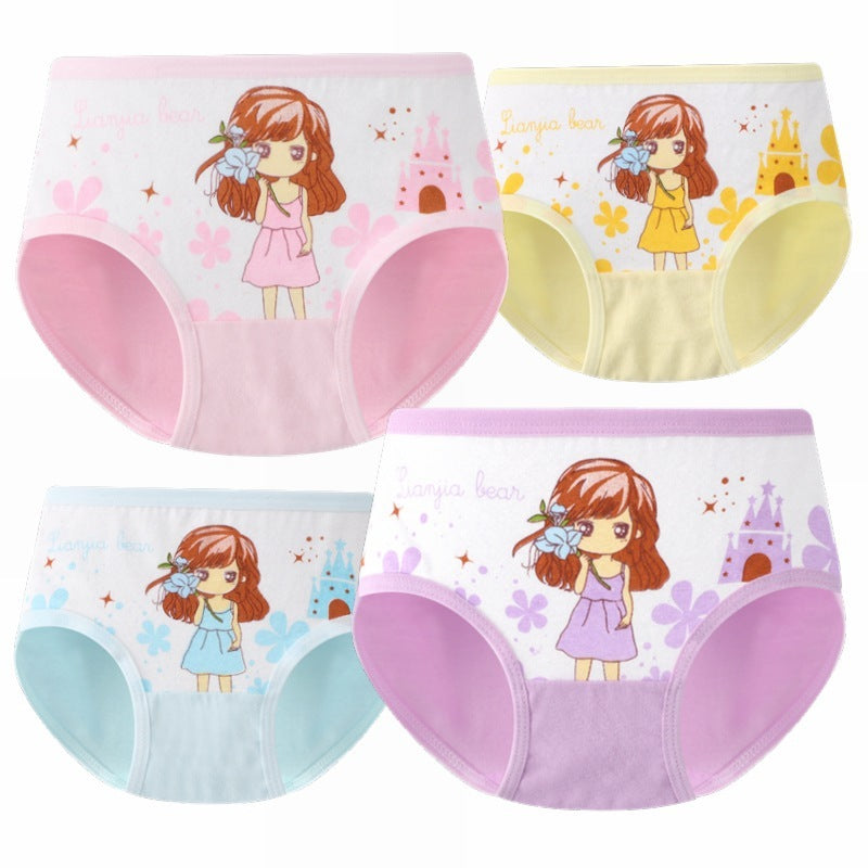 Cute Girls' Cotton Underwear - Children's Underwear, Baby Briefs, Children's Student Shorts