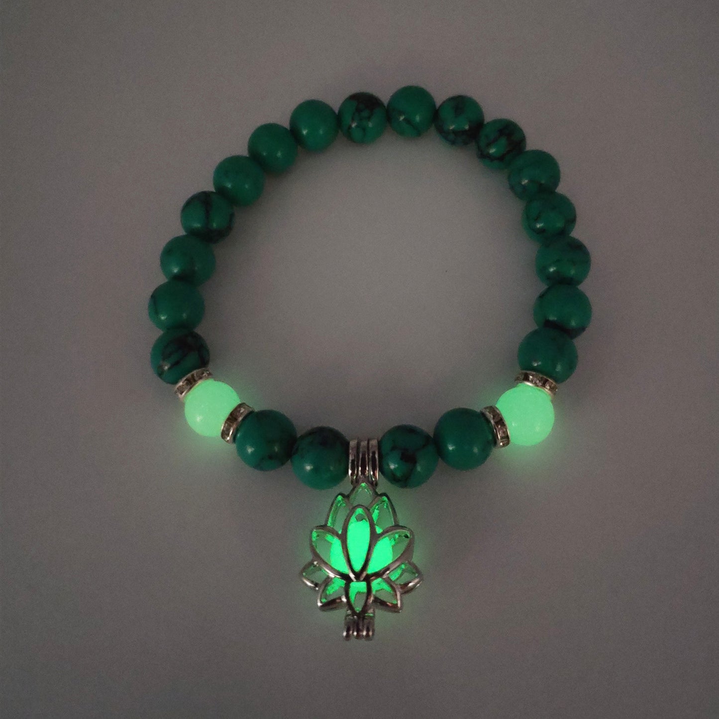 Natural Stone Bracelet - Yoga Healing Luminous Glow In The Dark Charm Beads Bracelet For Men and Women
