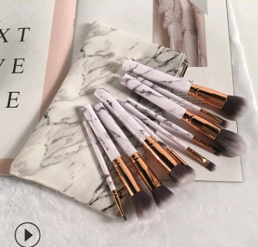 10 Marble Makeup Brush Sets - Beauty Tools, Blush, Eye shadow, Face modification