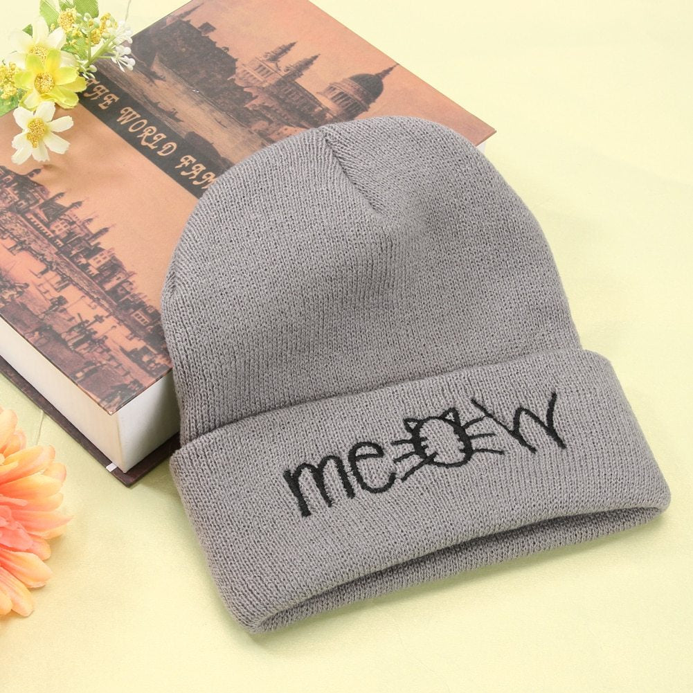 Casual Autumn Hip Hop Hats Knitted Wool Beanies Hat - Warm Winter Hat For Women Beanie Winter Caps