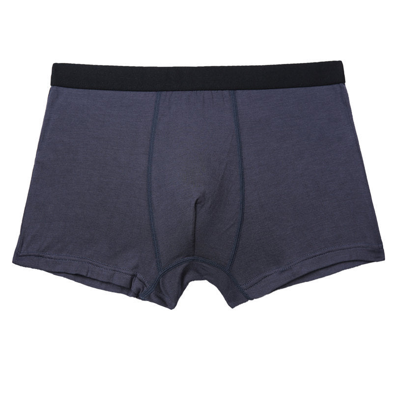 Pure Color Bamboo Fiber Men's Underwear