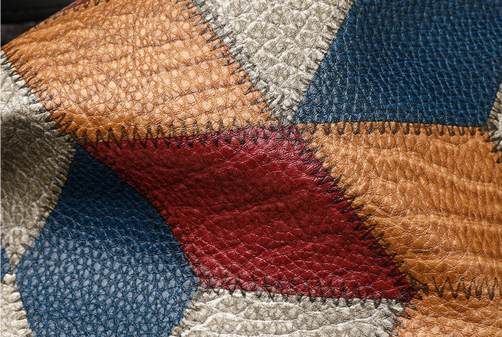 Retro Geometric Pattern Color-matching Shoulder Bag