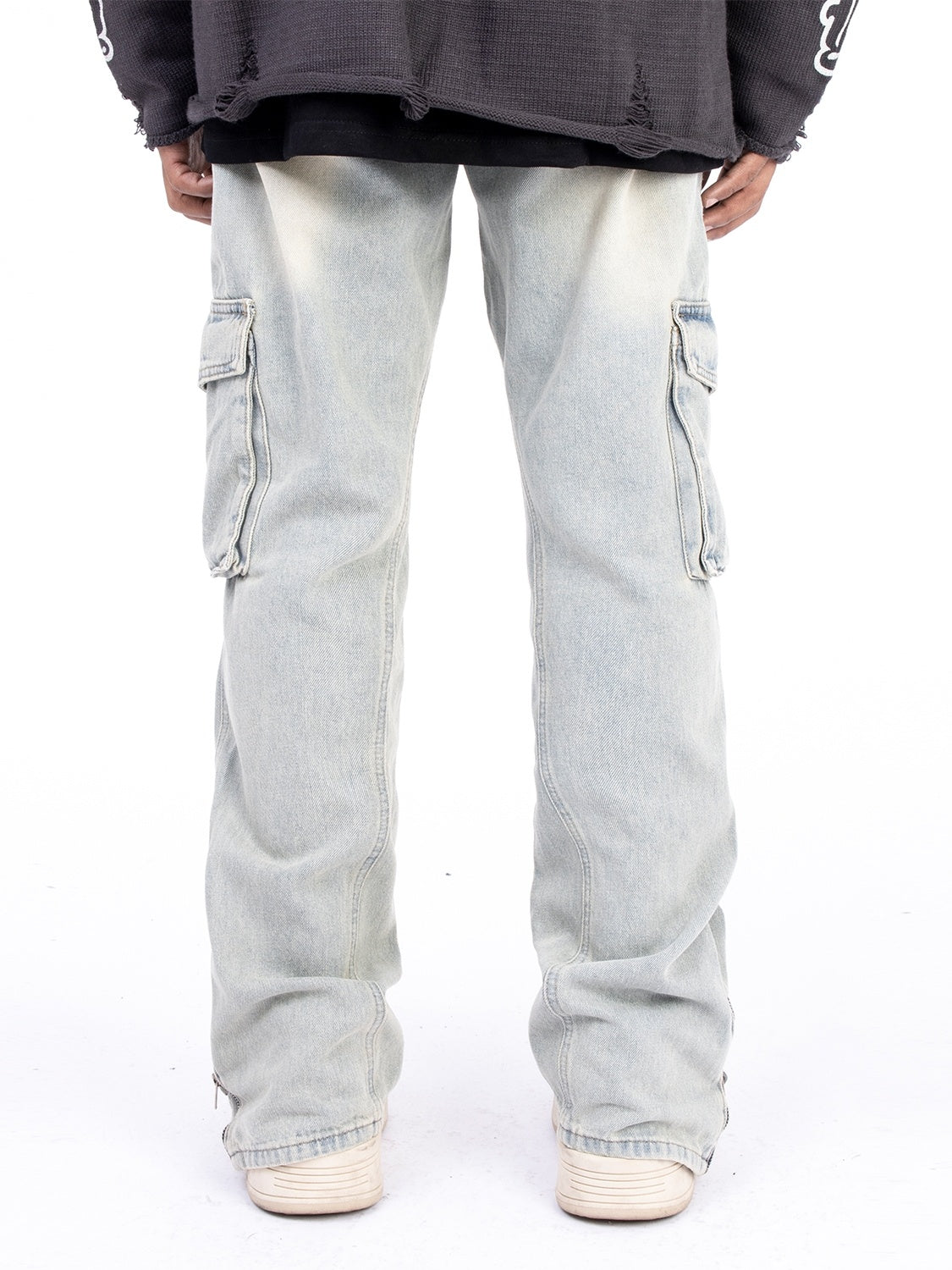 Micro Elastic Jeans With Zipper Design