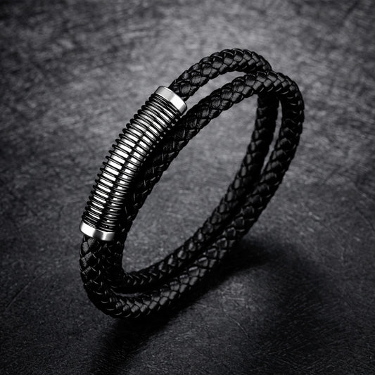 Vintage Cowhide Double Bracelet