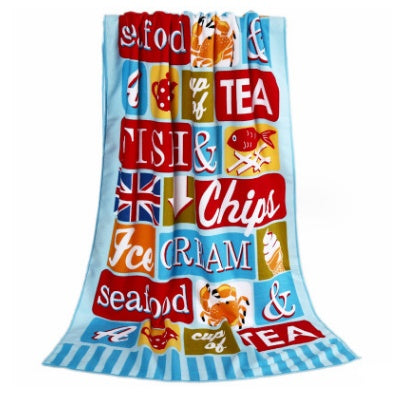 Printed Large Men Women Summer Beach Towels - Microfiber Bath Towel Camping Yoga Towels Bathroom