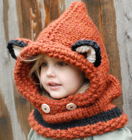 Beautiful Hand-Knitted Warm Earmuffs Cape Caps