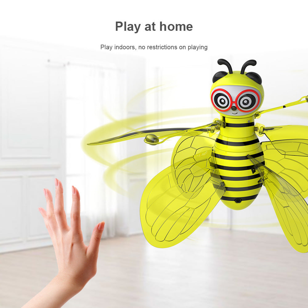 Magical Flying Bee Drone – Infrared Gesture-Controlled Fun for Kids! ✨ Mini Flying Ball Bee Toys - Rc Infrared Induction Drone Helicopter With Shinning Gesture Sensing Bee Flying Vehicle - JumoShop