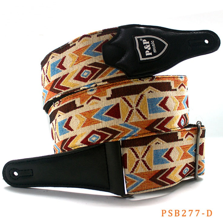 Guitar Bass Strap -- embroidery thickening and widening