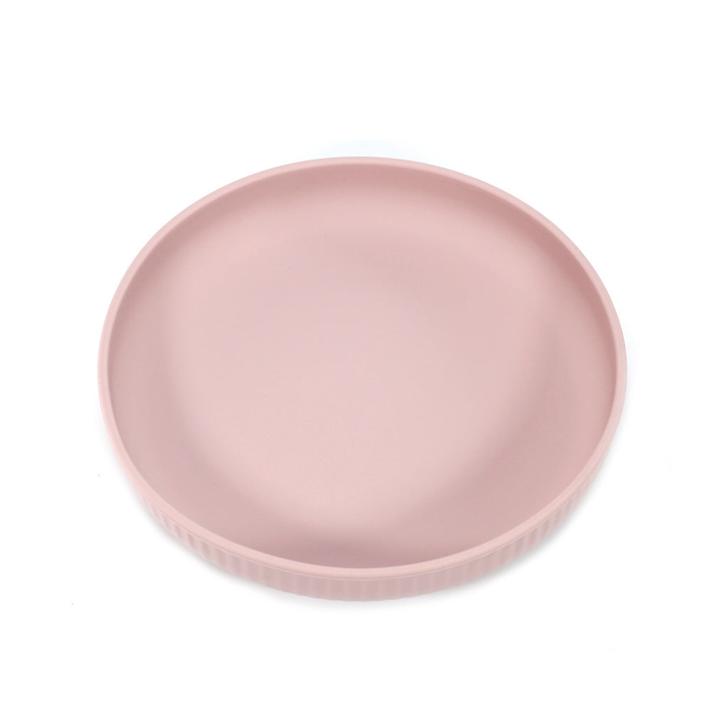 Creative Minimalist And Portable Children's Silicone Dining Plate