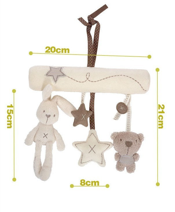 Adorable Rabbit & Bear Baby Rattle Toys - Soft Plush Crib & Stroller Hangings