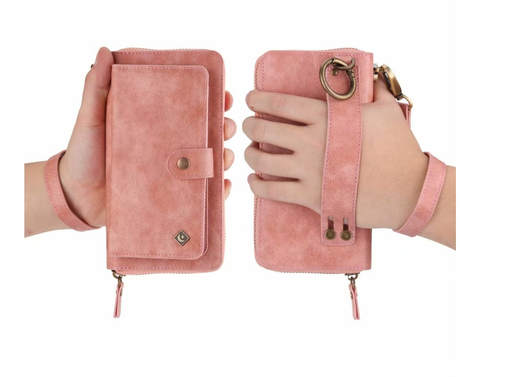 New Multi-function Mobile Phone Case - Phone Shell Zipper Wallet Set Car Function Phone Case