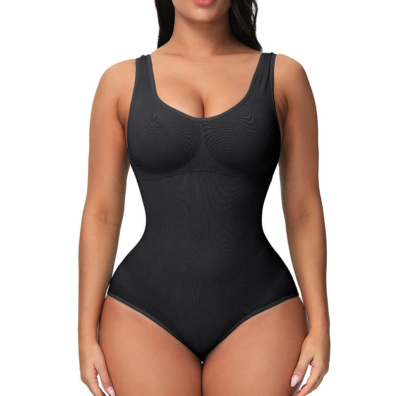 European & American Seamless Corset One-Piece Bodysuit – Sculpting Shapewear for Women