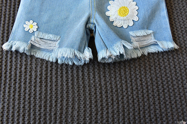 Girls Two-Piece Summer Children's Clothing -  Girls Short-Sleeved T-shirt and Short