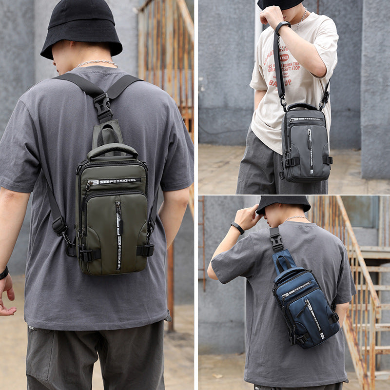 Crossbody Bags - Men Multifunctional Backpack, Shoulder Chest Bags