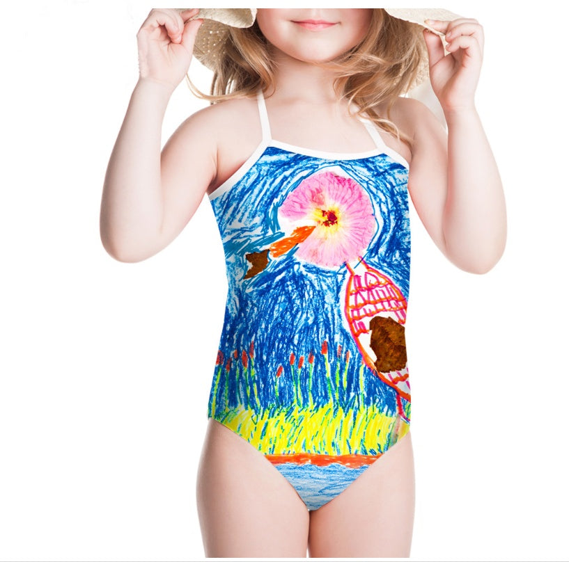 One-piece Children's Swimwear - Bathing Suit Girls' Swimsuit Summer Baby Bodysuits