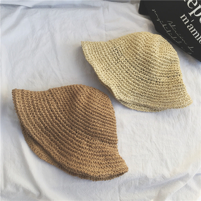 Foldable Summer Straw Hats - Outing Sunscreen Hat for Women with Holiday Cool Hat Beach Hat