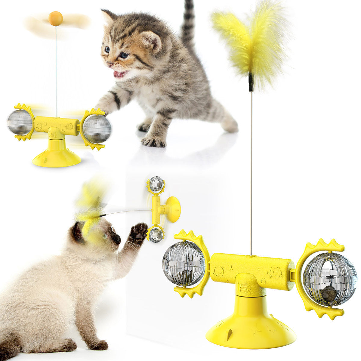 Cat Turntable Windmill Glowing Toy