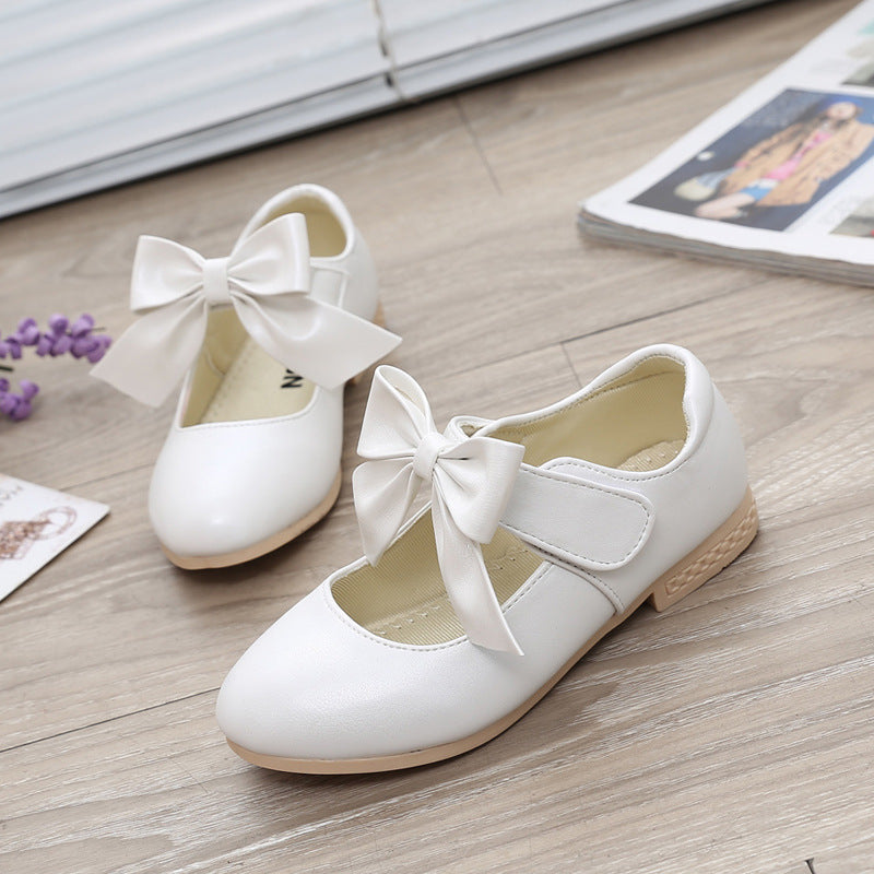 Quality Girls' Leather Shoes with Bowknot - Girls / Children Princess Shoes