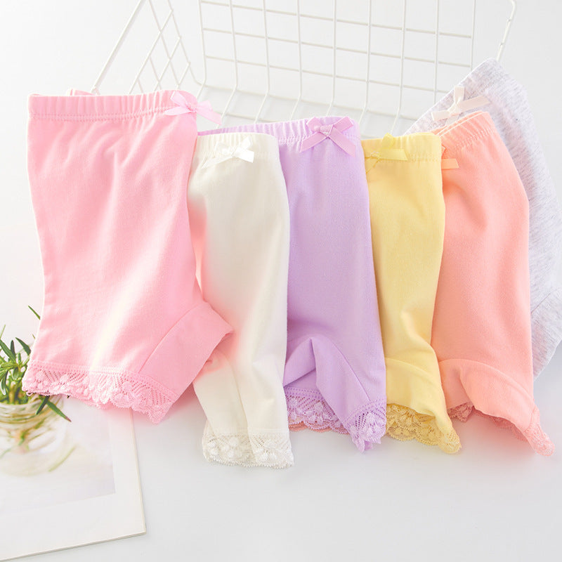 Medium And Large Children Baby Girls' Underwear - Safety Summer Anti-exposure Pants