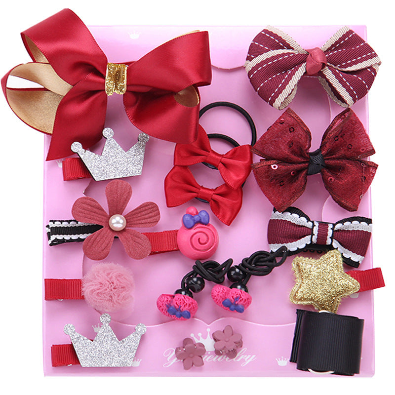 🎀 Children’s Hair Accessories Set – Handmade Bowknot Collection (Gift Box) - JumoShop