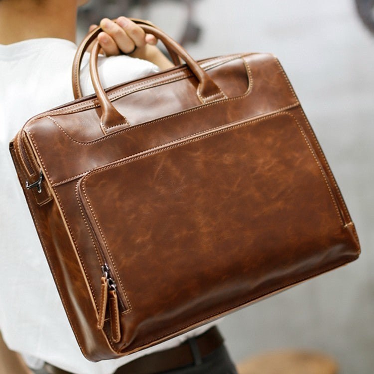 Genuine Leather Men's Handbag