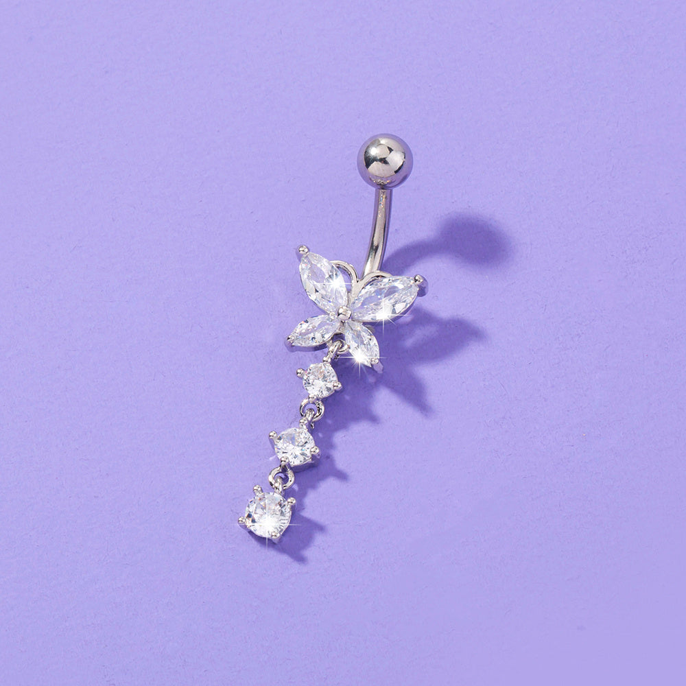 Butterfly Zircon Navel Ring - Human Body Piercing Jewelry Woman