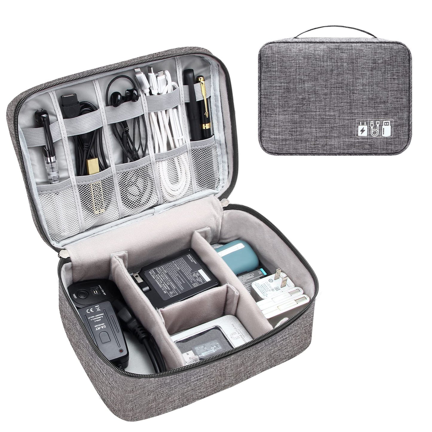 Electronics Organizer Travel Bag - Cable Organizer Waterproof Portable Digital Storage Bag Electronic Accessories Case - JumoShop