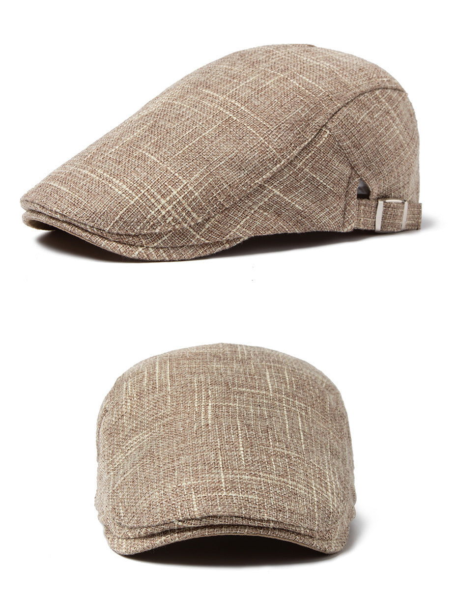 Men's Breathable Retro Casual Cotton And Linen Beret