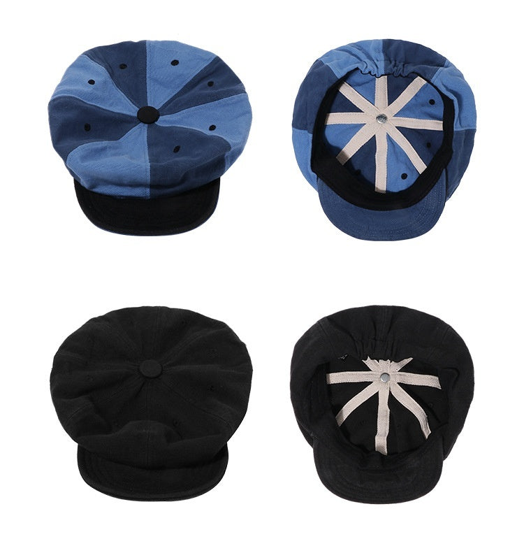 Color Matching Tension Adjustment Beret -  Soft Brim Hat