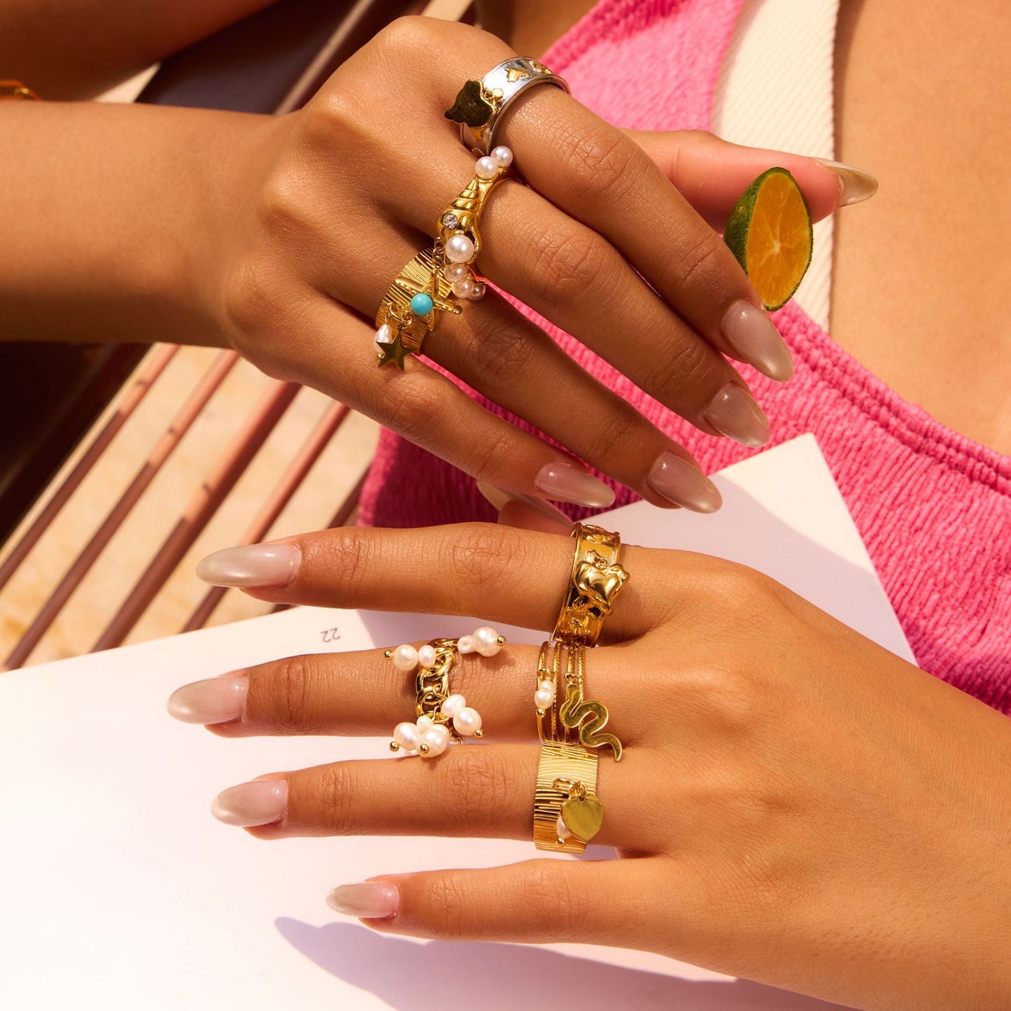 Stainless Steel Pendant Ring Titanium Steel No Fading