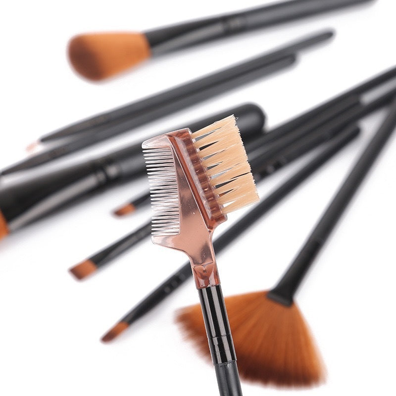 12pcs Makeup Brush Set - Blush Eyeshadow Eyelash Highlighter Makeup Brush