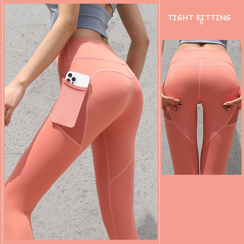 High-Waist Push-Up Seamless Gym Leggings with Pockets – Comfort Meets Performance Gym Sport Seamless Leggings With Pockets Push Up High Waist Pants Women Fitness Running Yoga Pants Gym Sport Seamless Leggings - JumoShop