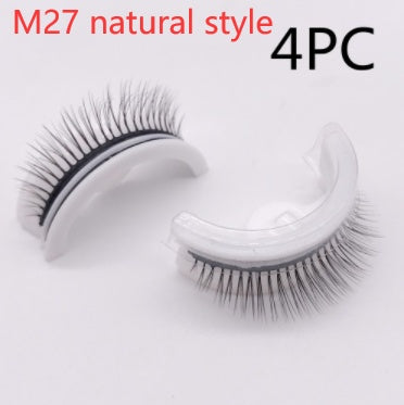 Reusable 3D Mink Lashes - Natural False Eyelashes Self Adhesive Glue Free Makeup Eyelash