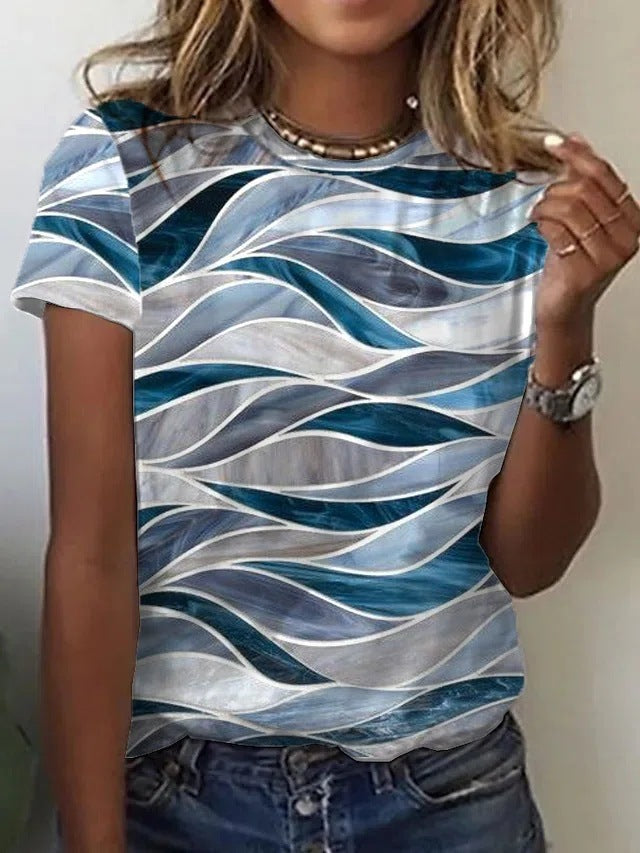 Retro Print Short Sleeves