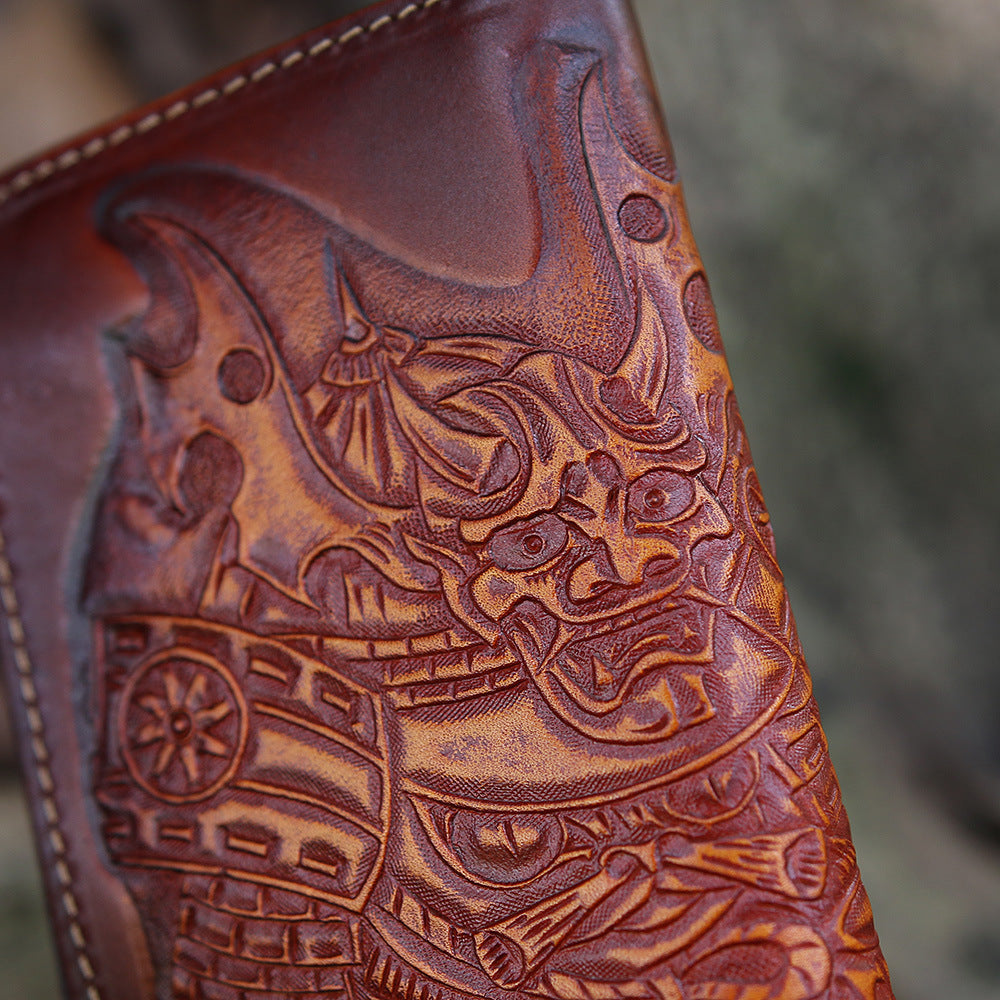 Men's Wallet Vintage Clutch - Top Layer Cowhide