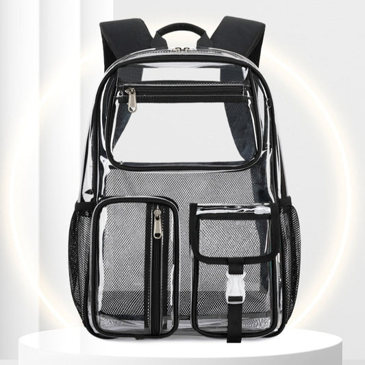 Transparent Jelly Pack - Middle School Student Schoolbag, Large Capacity Backpack