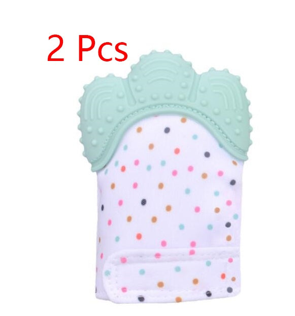 Baby Teether Anti-Bite Silicone Molar Gloves -  children's sound toys