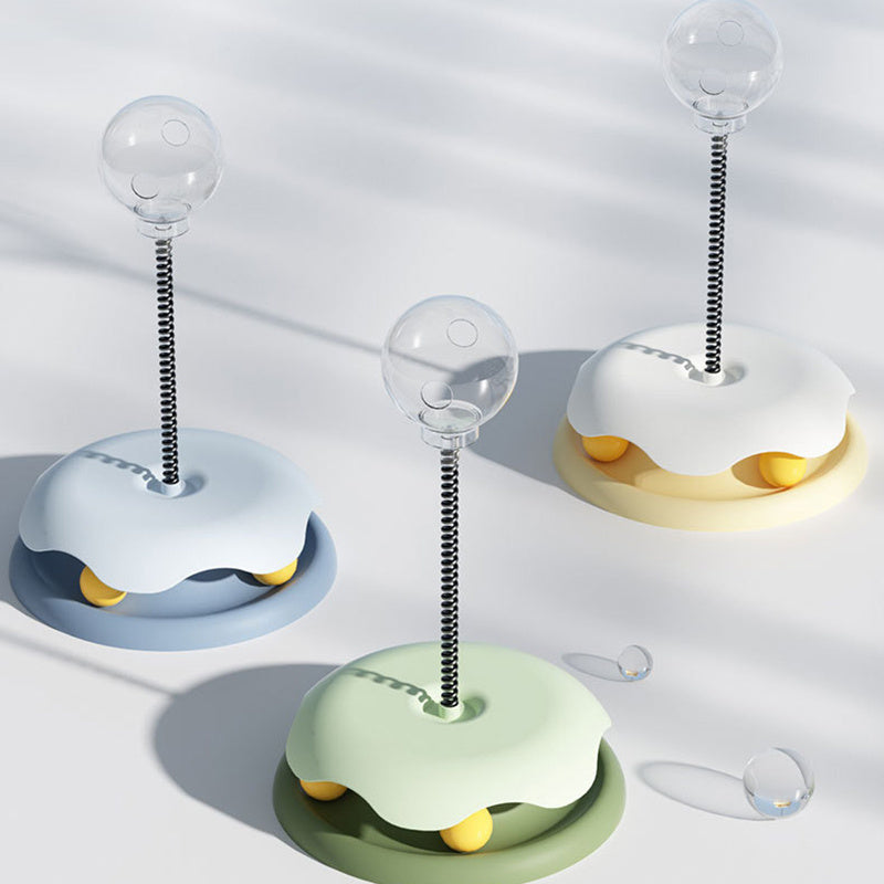 2 In 1 Toys Turntable Ball Toy - Kitten Funny Cat Training